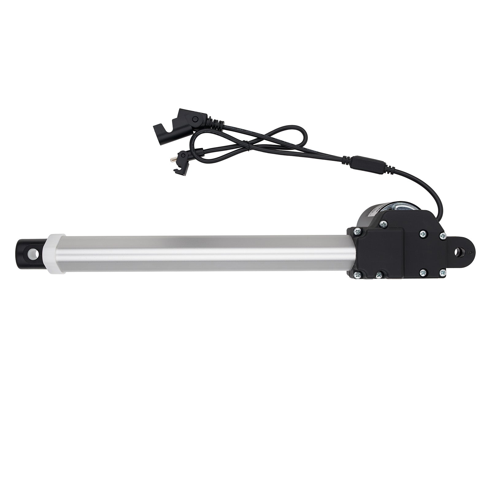 Linear actuator with cable on a white background