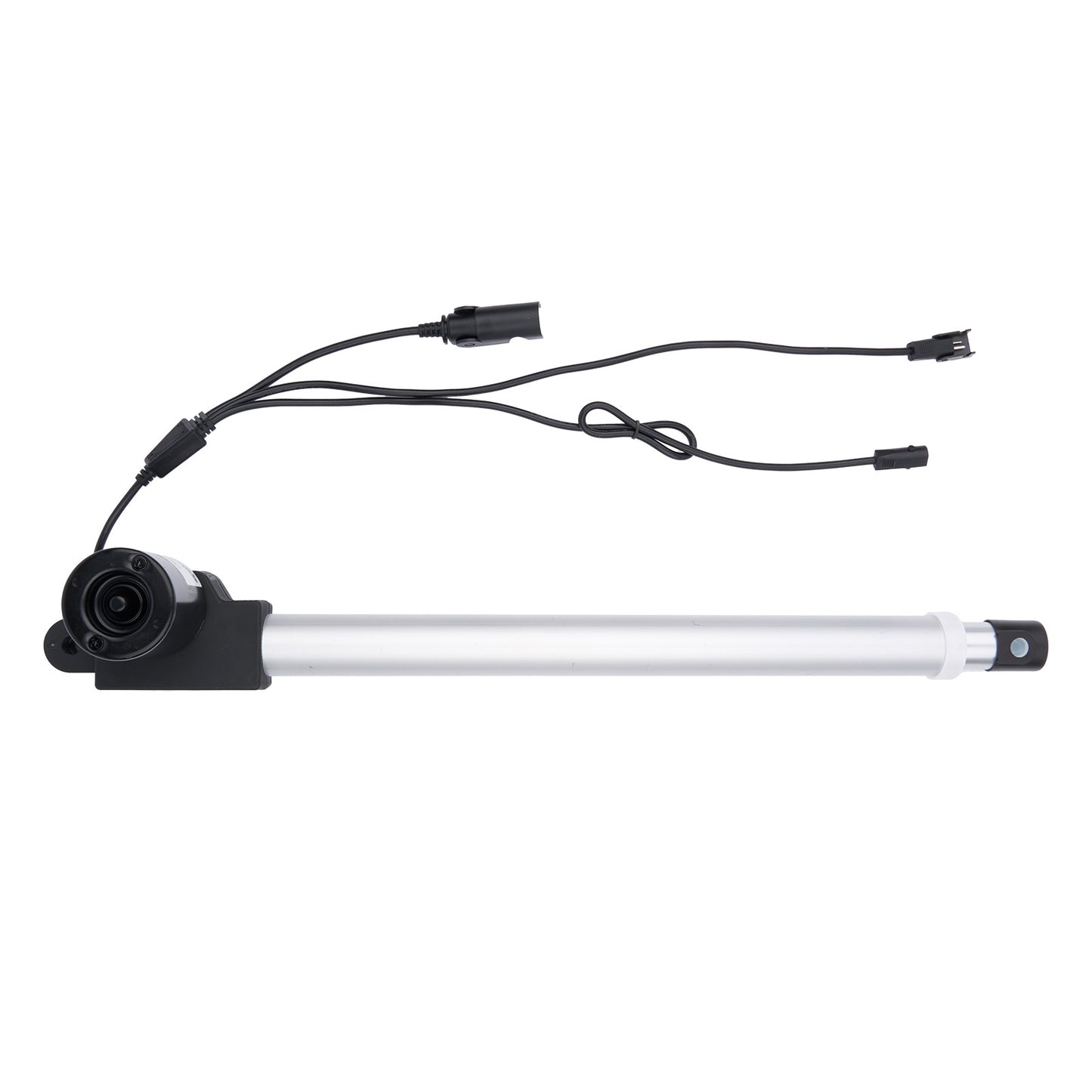Light bar with black connectors on a white background