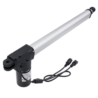 Linear actuator with cable on a white background