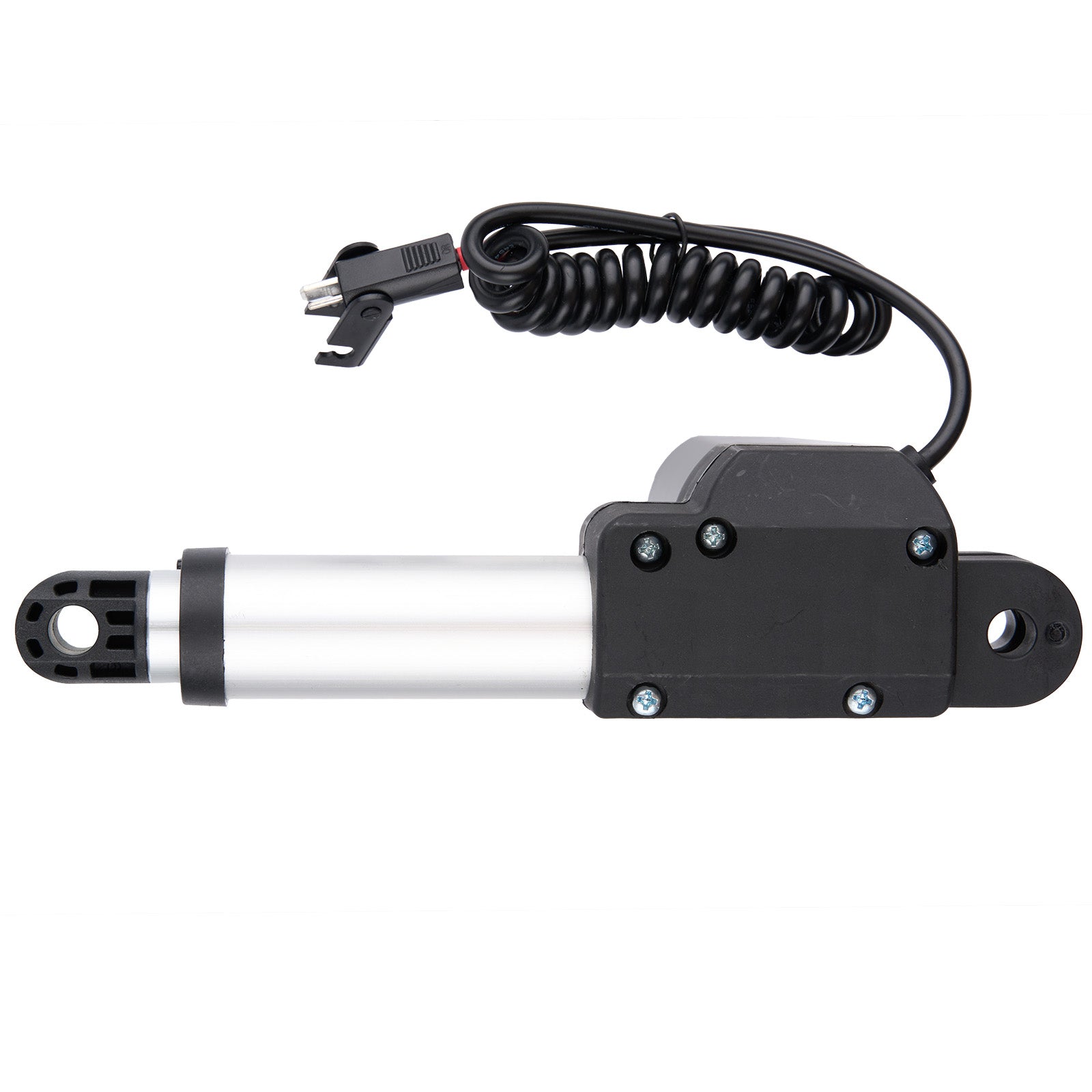 Mechanical component with coiled cable on a white background