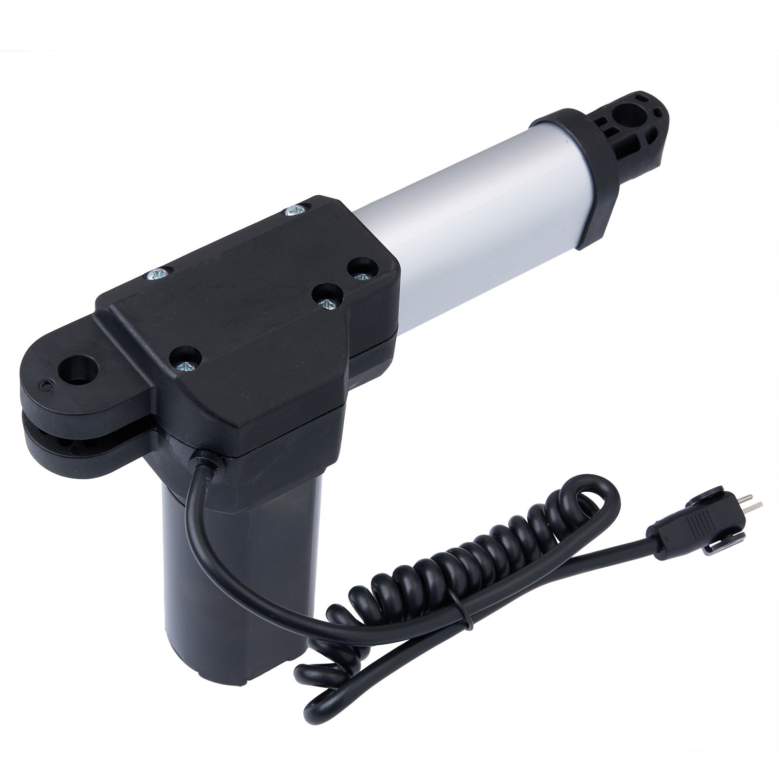 Linear actuator with cable on white background