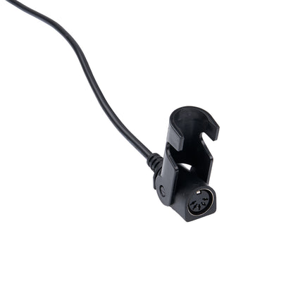 Black sensor with a cable on a white background