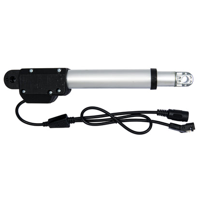 Linear actuator with wiring on a white background
