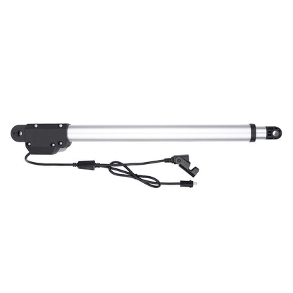 Motorized actuator with cable on a white background