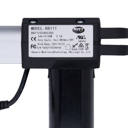 Mechanical arm with a motor on a white background