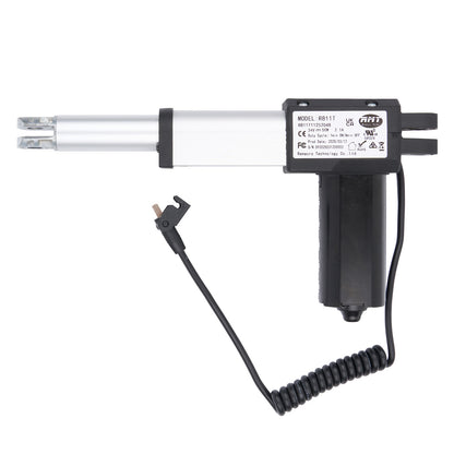 Electric linear actuator with cable on a white background