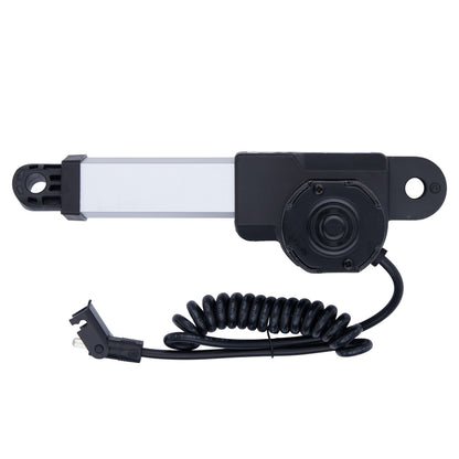 Motorized slider with camera on a white background