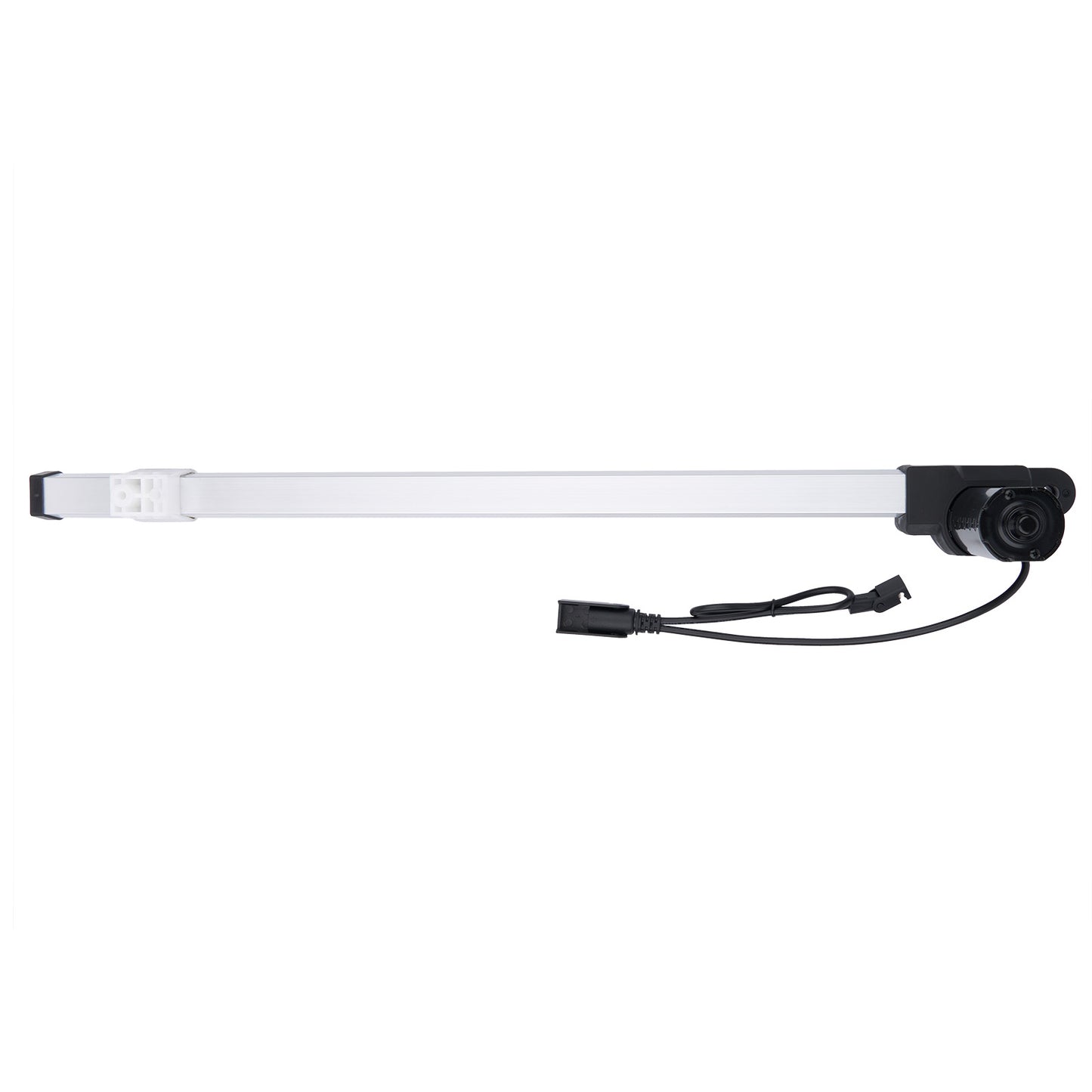 White LED light bar with black switch on a white background
