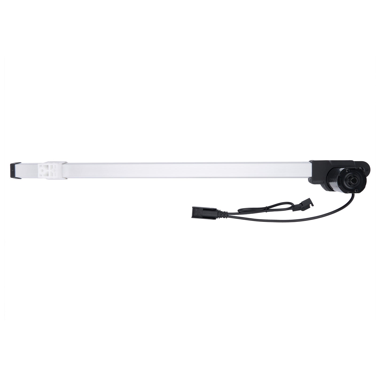 White LED light bar with black switch on a white background