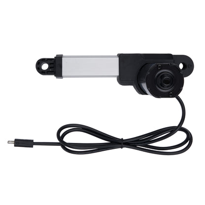 Mechanical linear actuator with a cable on a white background