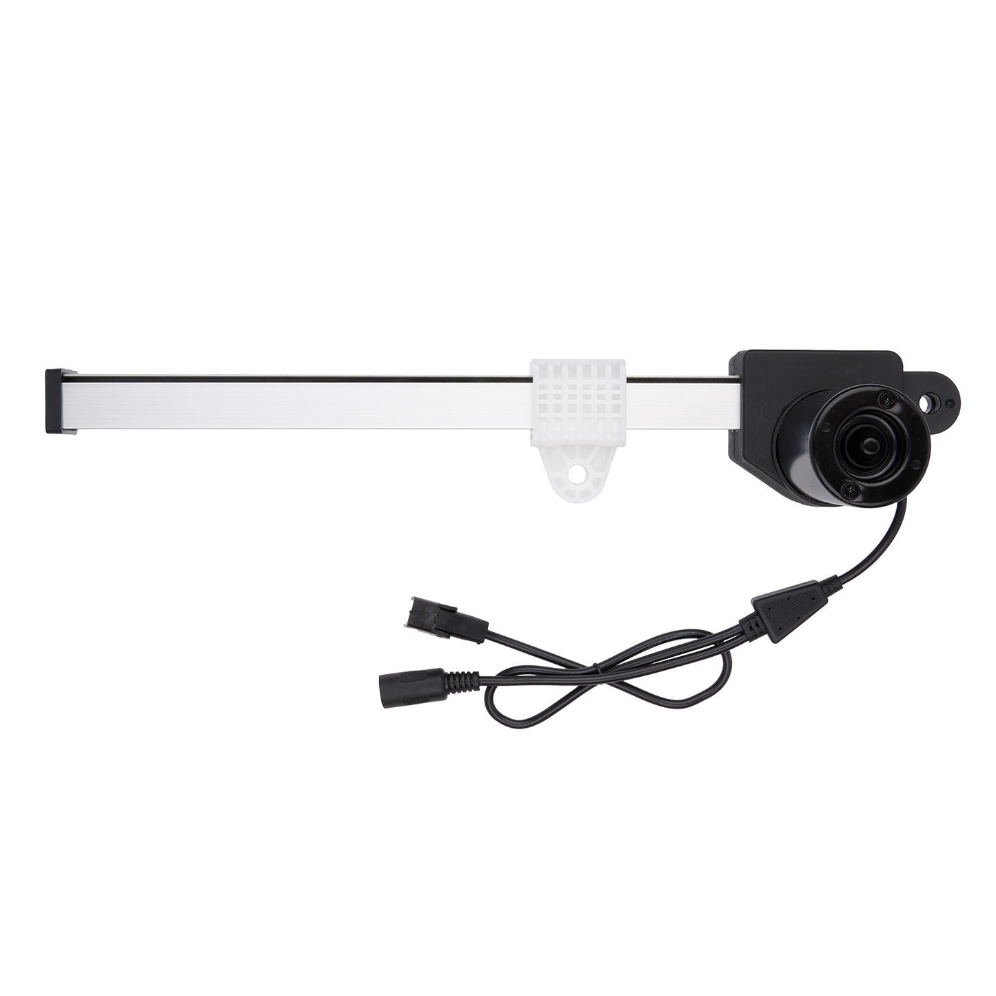 Light bar with camera and power cable on a white background