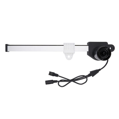 Light bar with camera and power cable on a white background