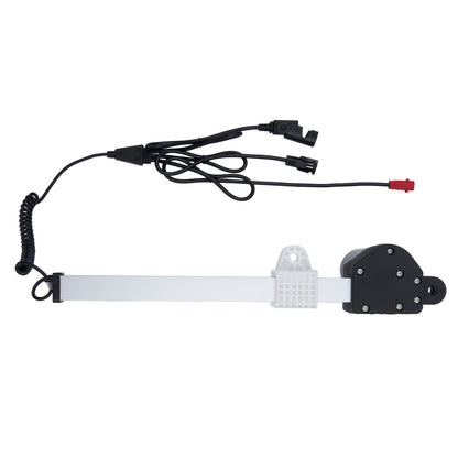 LED light bar with coiled cable on a white background