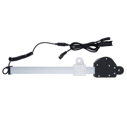 LED light bar with black wiring on a white background