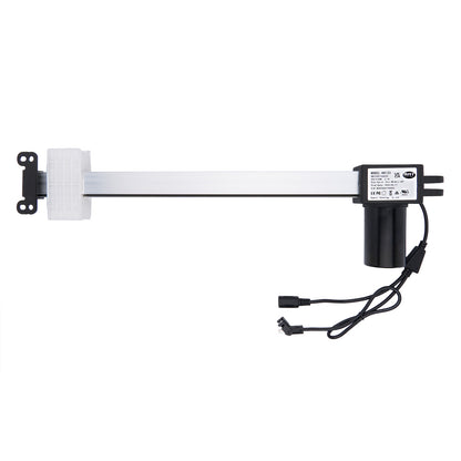 Electronic component with a white bar and black connectors on a white background