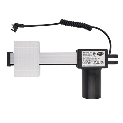 Mechanical component with a coiled cable on a white background