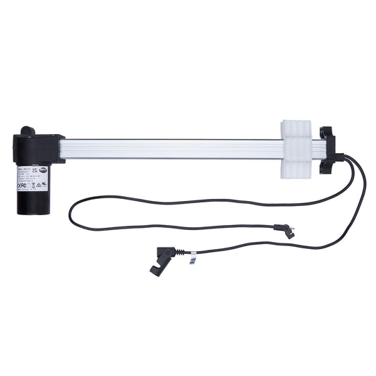 Pneumatic actuator with cable on a white background