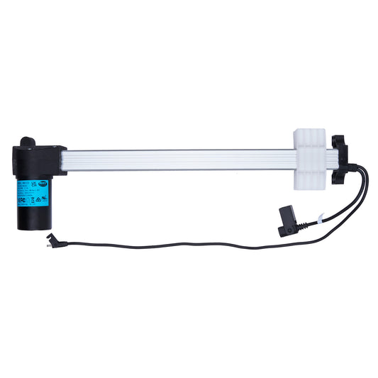 Aquarium light bar with black base and white body on a white background