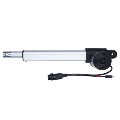 Linear actuator with power cable on a white background