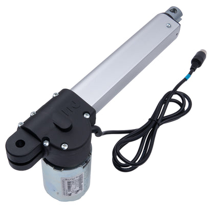 Electric actuator with a cable on a white background