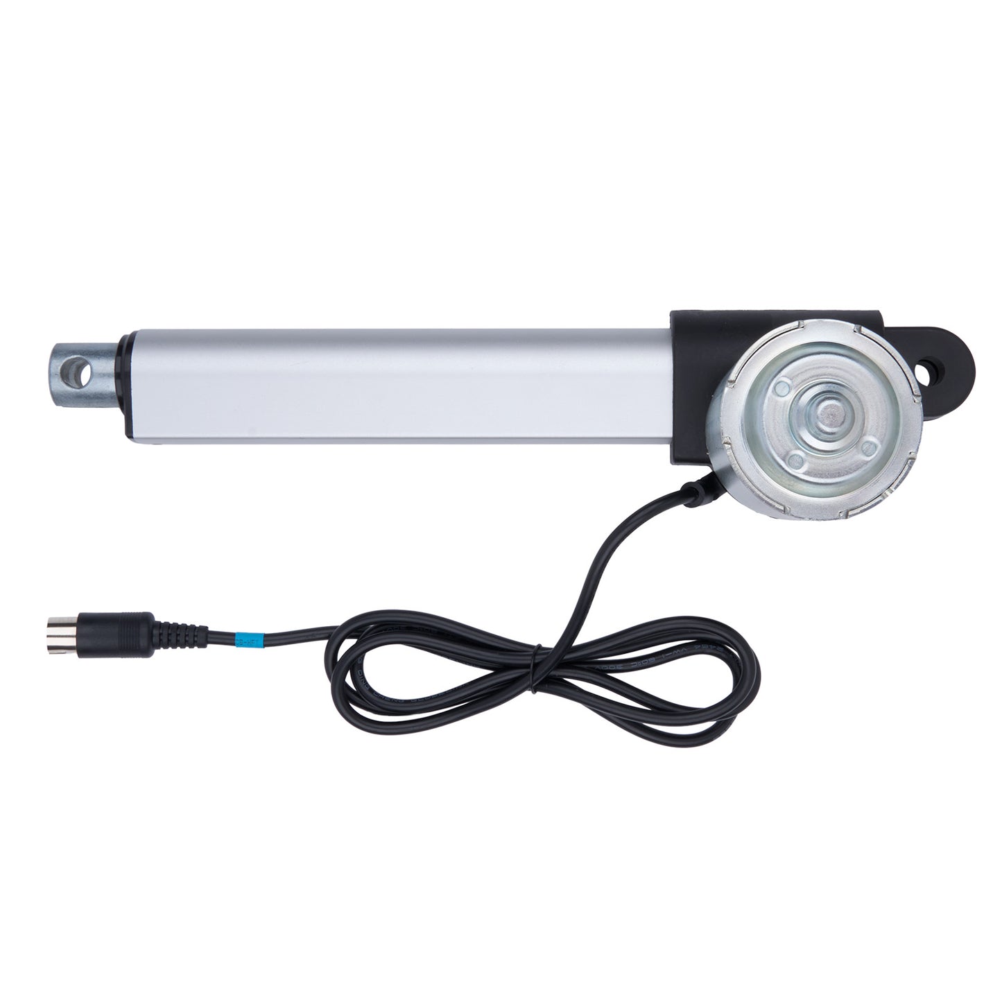 Linear actuator with cable on a white background