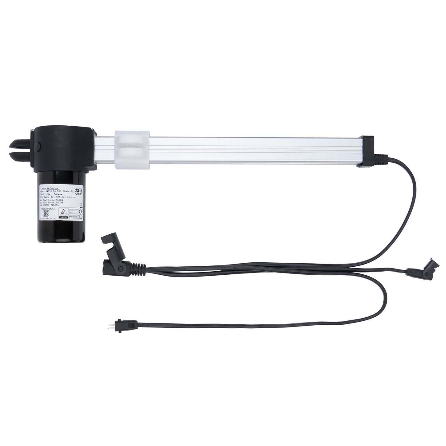 Aquarium light fixture with black base and white glass on a white background