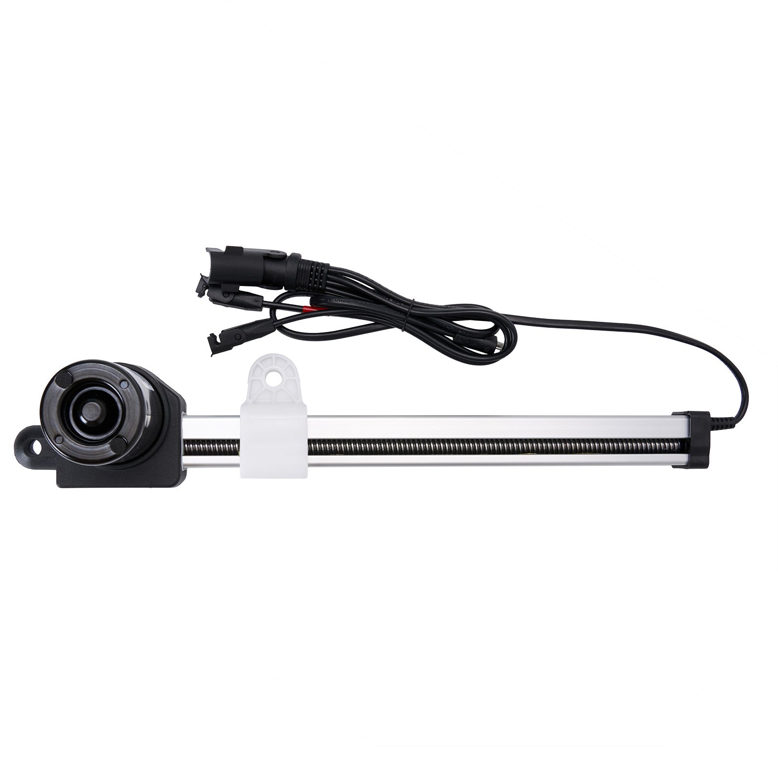 Mechanical component with cable on white background