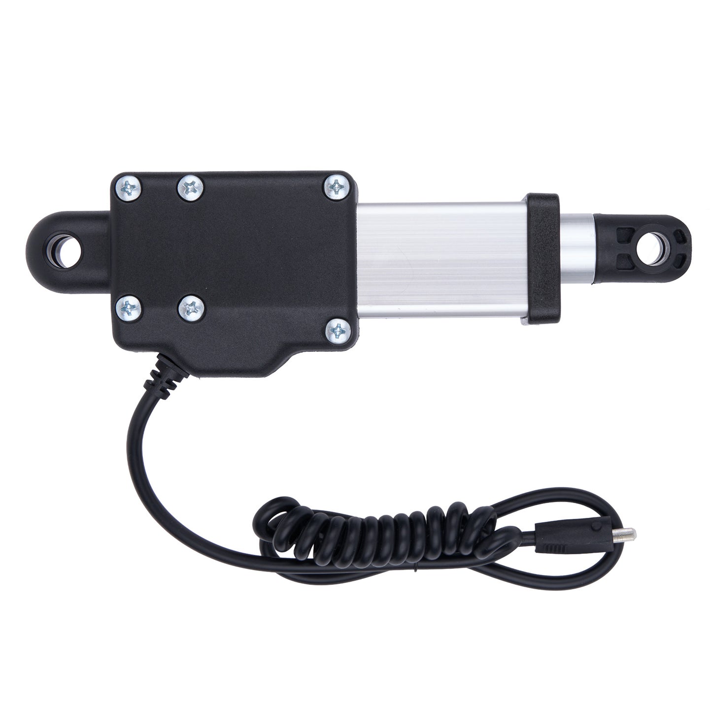 Motor with a coiled cable on a white background