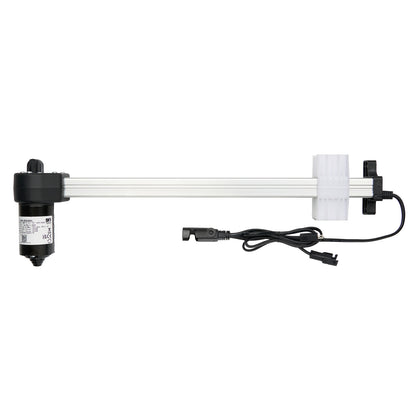 A SMT brand linear actuator for recliner or lift chair, featuring an electric motor, a white shaft, and three cables with different connectors.