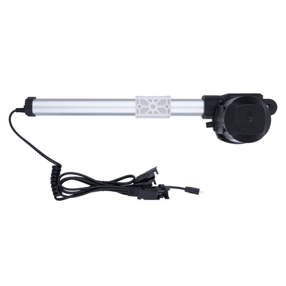 Aquarium light with black power switch on a white background