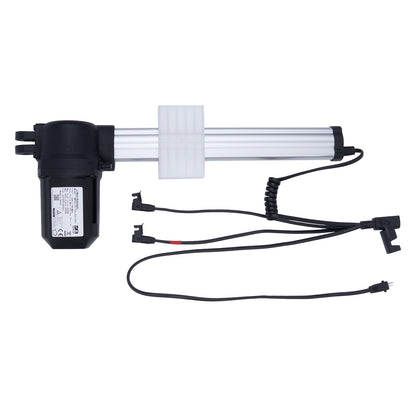 Electromagnetic valve with actuator and wiring on a white background