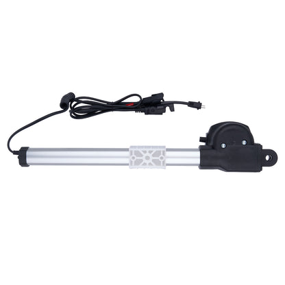 Aquarium light with power cord on a white background