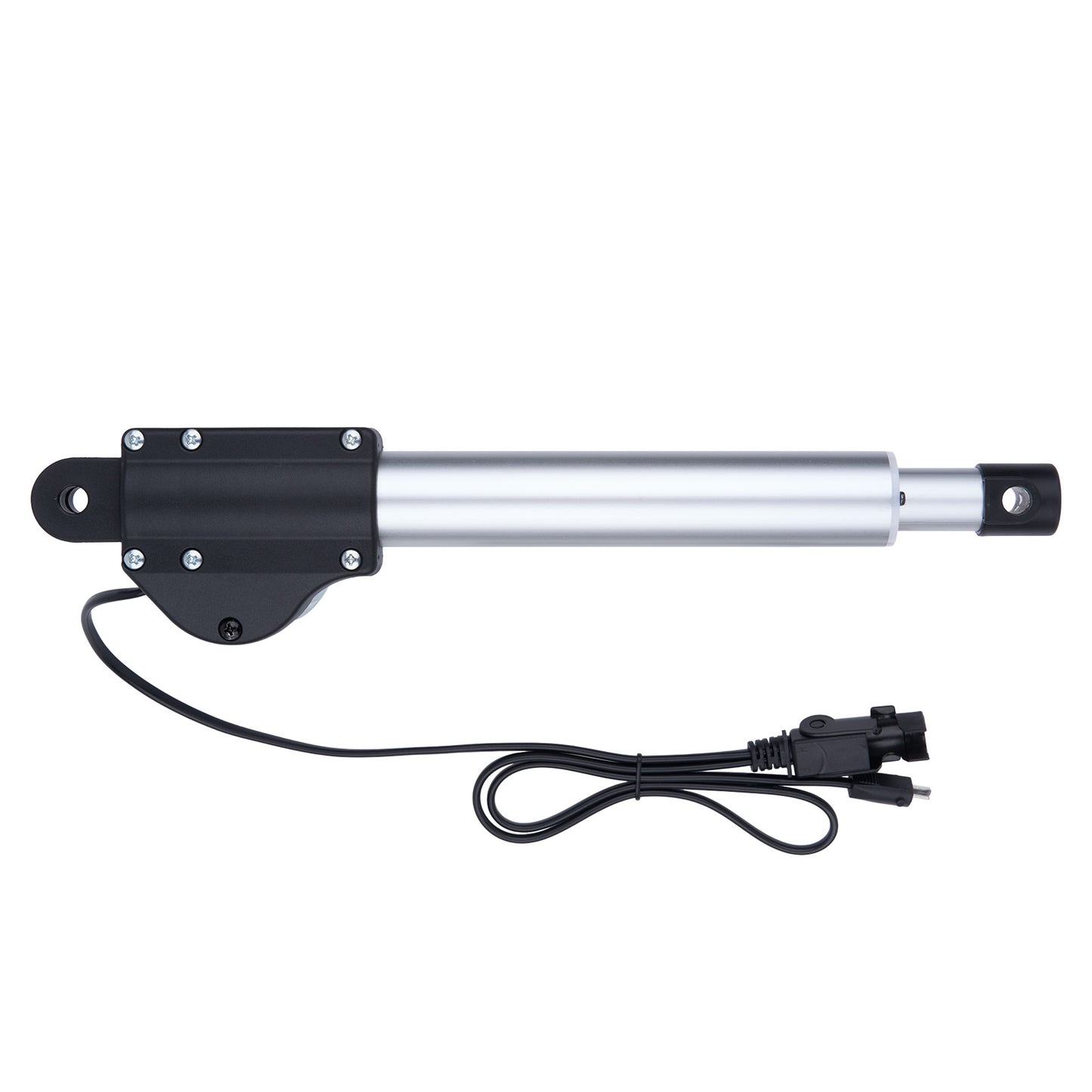 Linear actuator with power cord on a white background