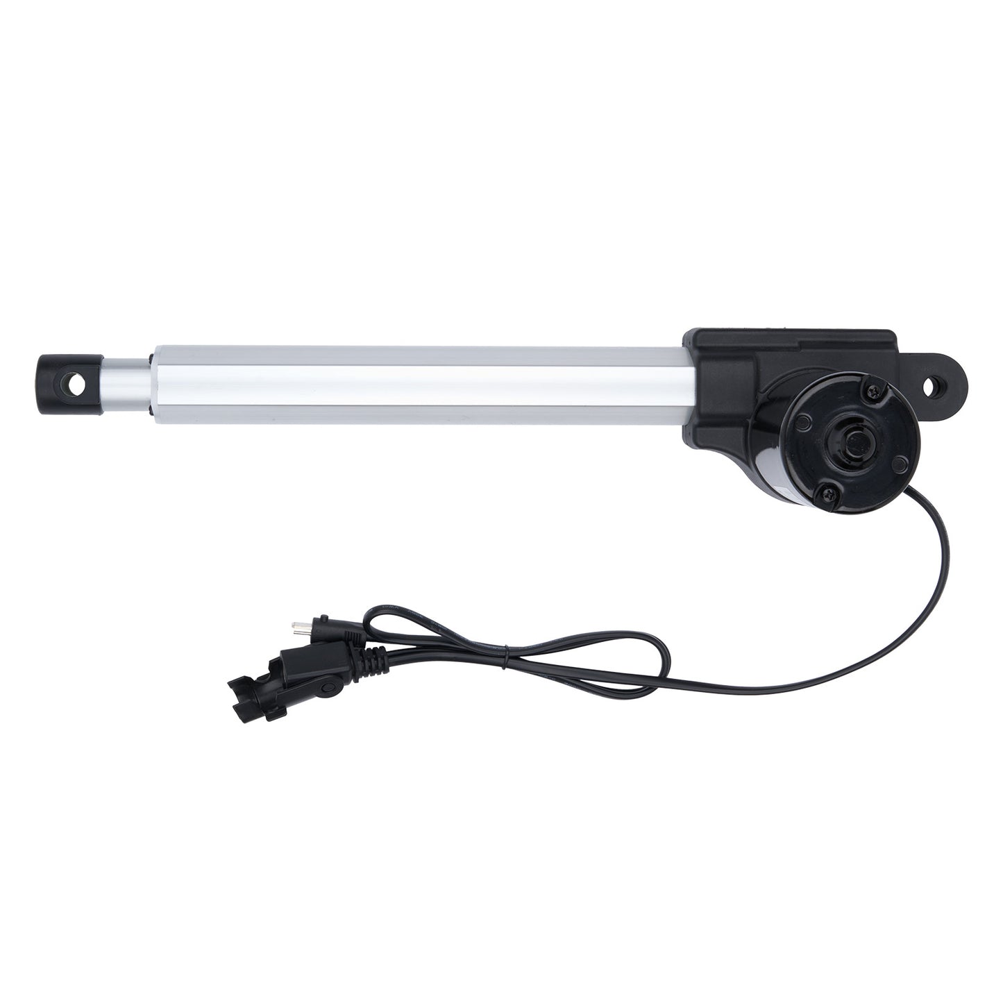 Linear actuator with power cable on a white background