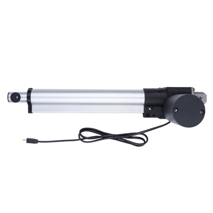 Linear actuator with cable on a white background