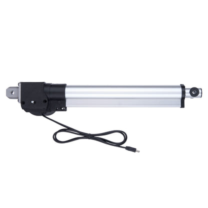 Linear actuator with a cable on a white background