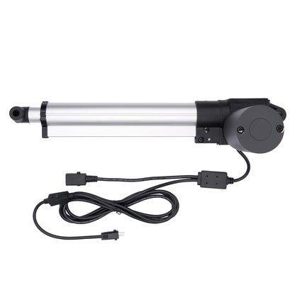 Linear actuator with cable on a white background