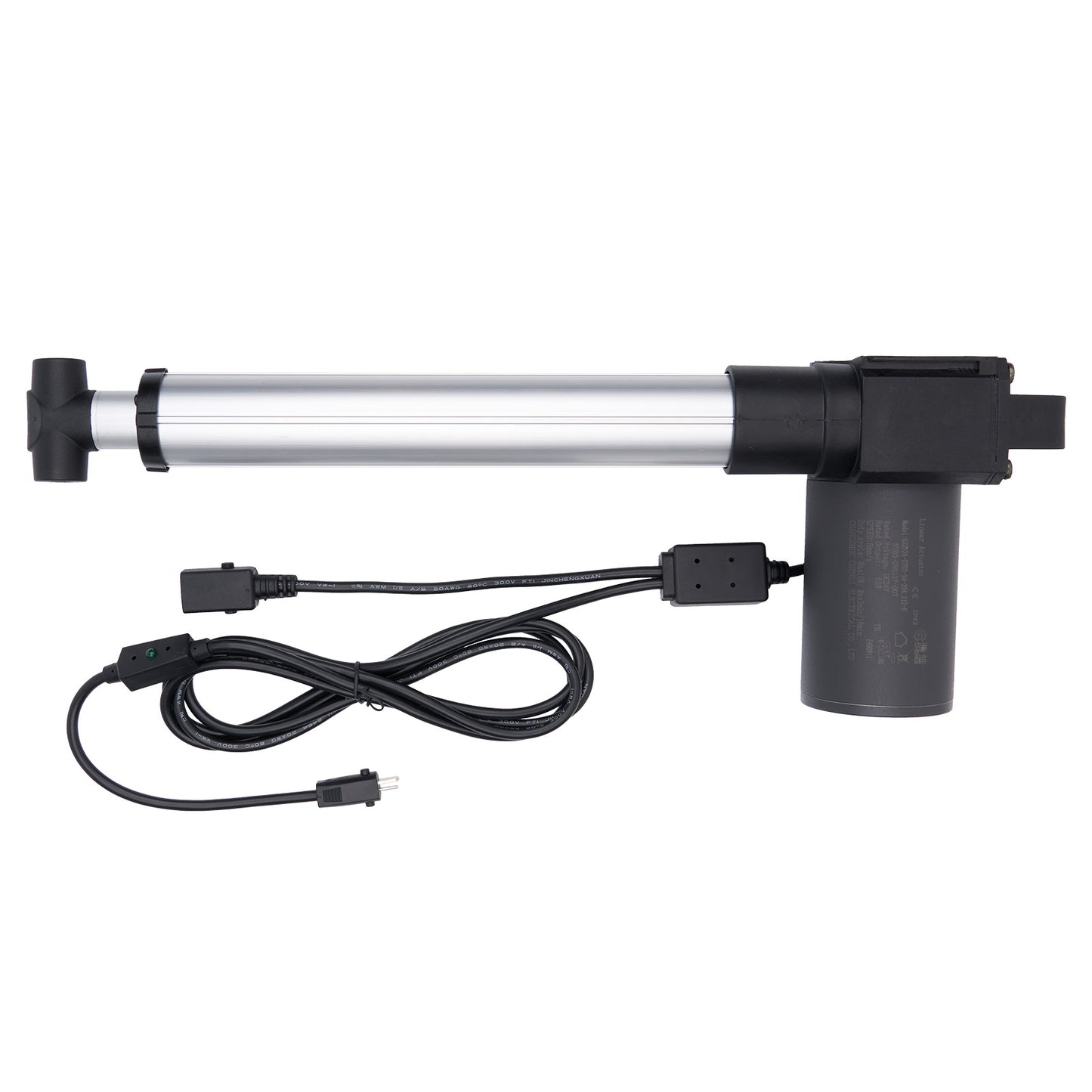 Pump with a black and silver design on a white background