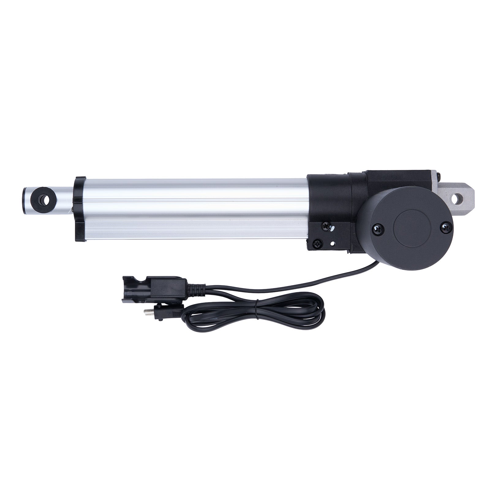 Linear actuator with cable on a white background