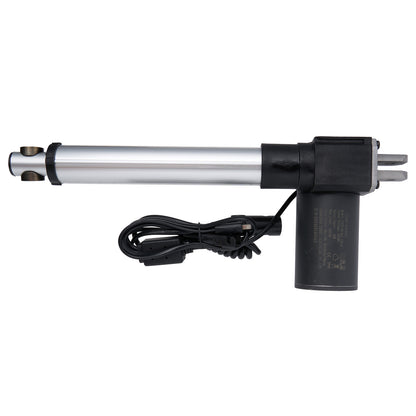 A CHENDI linear actuator with a silver shaft and black electrical connectors, including a power adapter cable.