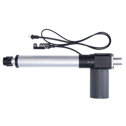 A CHENDI brand linear actuator, with a silver cylinder, black end caps, and attached electrical cables.