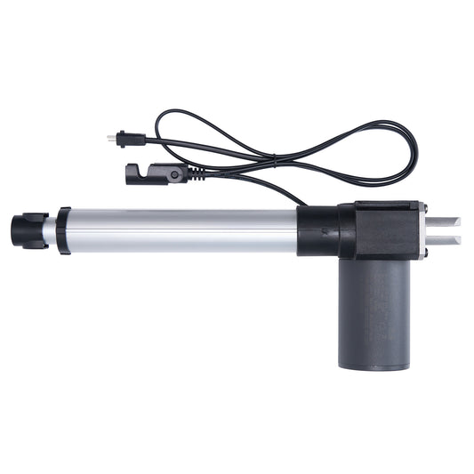 A CHENDI brand linear actuator, with a silver cylinder, black end caps, and attached electrical cables.