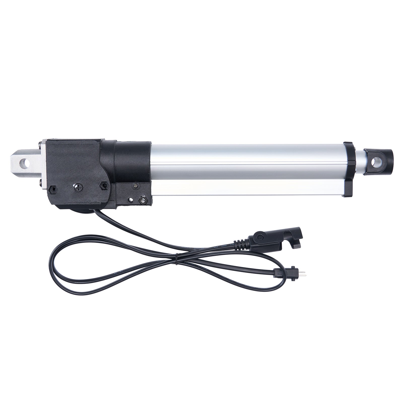 Linear actuator with power cord on white background
