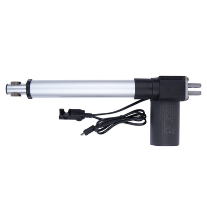 Linear actuator with cable on a white background