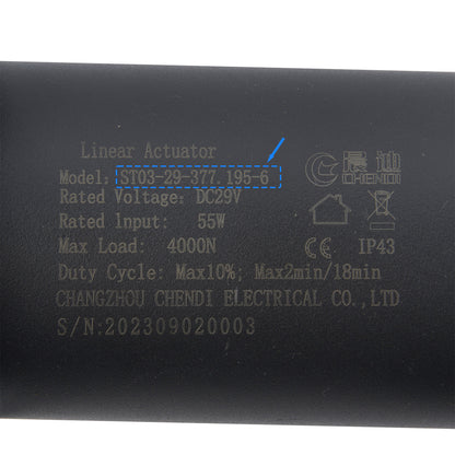 CHENDI ST03-29-377.195-6 Linear Actuator for Recliner/Lift Chair
