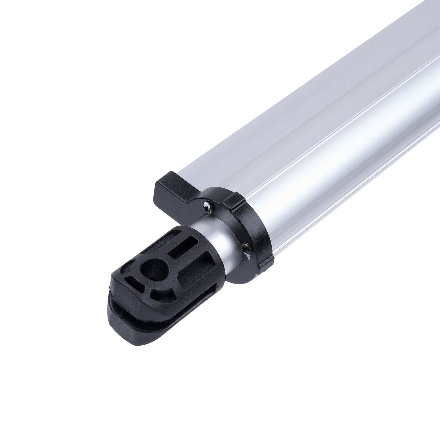 Light bulb with black base on a white background