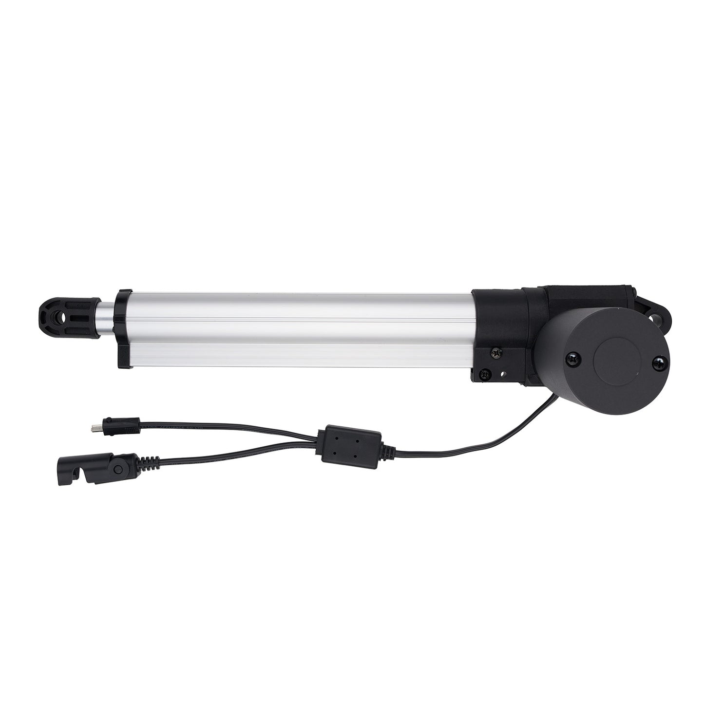 Linear actuator with cable on a white background