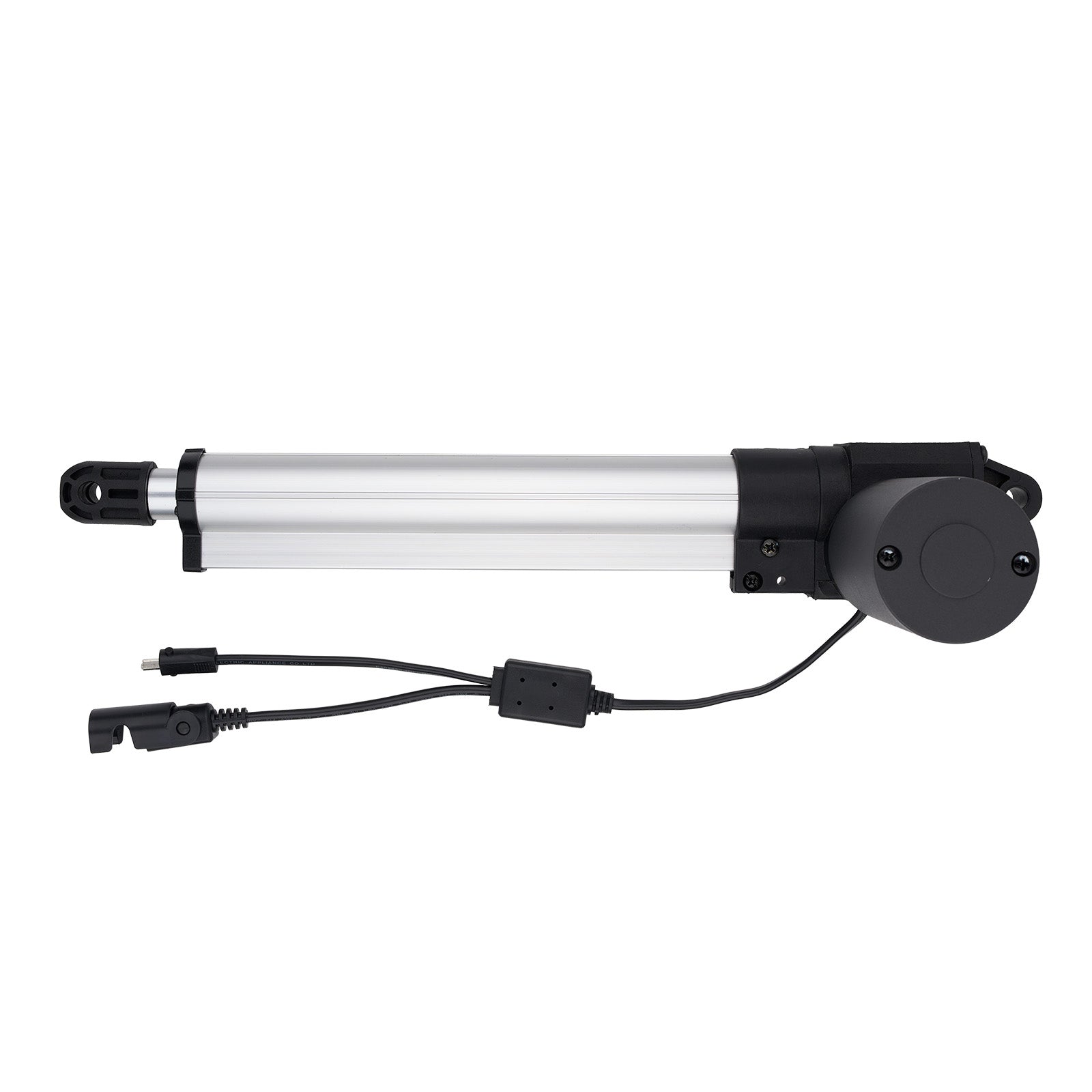 Linear actuator with cable on a white background