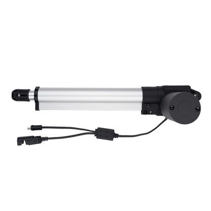 Linear actuator with cable on a white background