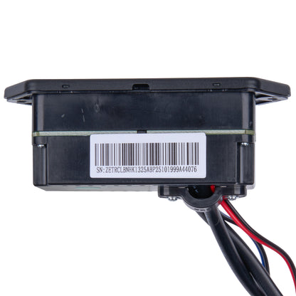 A black plastic electronic control module with a white barcode label on the side and three wires (black, red, and white) extending from the bottom right, shown against a plain white background.